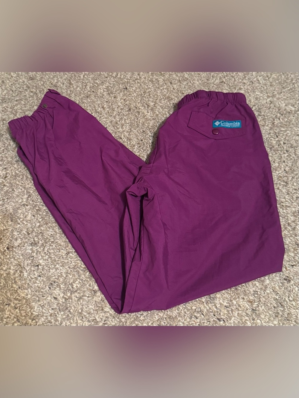 Vintage 90’s Columbia Sportswear nylon track/outdoor pants purple